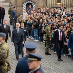 Položení věnce k pomníku T. G. Masaryka na Hradčanském náměstí, 28.10.2024, foto: Tomáš Fongus