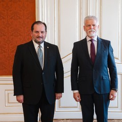 J.E. pan Diego Fernando Morejón-Pazmiño, nový mimořádný a zplnomocněný velvyslanec Ekvádorské republiky se sídlem v Berlíně, nástupní audience velvyslanců, Pražský hrad, 24.10.2024, foto: Tomáš Fongus