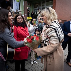 Prezident republiky a paní Eva Pavlová na návštěvě Znojma, debata se studenty, 12.11.2024, foto: Zuzana Bönisch