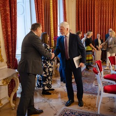 Prezident republiky a paní Eva Pavlová uspořádali kulatý stůl na téma nedostatku lékařů v regionech, Pražský hrad, 20.11.2024, foto: Tomáš Fongus