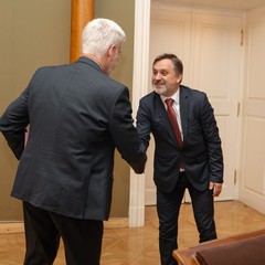 Prezident republiky přijal prezidenta Svazu průmyslu a dopravy ČR Jana Rafaje, Pražský hrad, 14.11.2024, foto: Tomáš Fongus