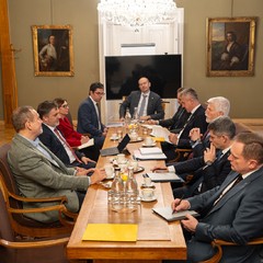 Prezident republiky přijal prezidenta Svazu průmyslu a dopravy ČR Jana Rafaje, Pražský hrad, 14.11.2024, foto: Tomáš Fongus