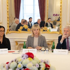 Prezident republiky a paní Eva Pavlová uspořádali kulatý stůl na téma nedostatku lékařů v regionech, Pražský hrad, 20.11.2024, foto: Tomáš Fongus