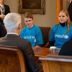 Prezident republiky přijal zástupce UNICEF a vítěze ankety Dítě Česka, Pražský hrad, 20.11.2024, foto: Tomáš Fongus