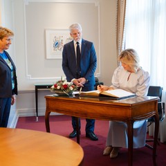 Státní návštěva prezidenta republiky a paní Evy Pavlové ve Švýcarsku, Národní rada, 6.11.2024, foto: Tomáš Fongus