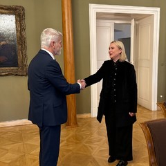 Prezident republiky přijal ministryni obrany Janu Černochovou, Pražský hrad, 15.11.2024, foto: KPR