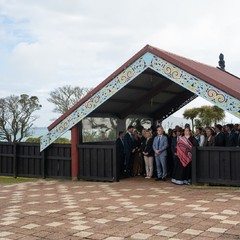 Maorský uvítací ceremoniál Powhiri, Orakei Marae, 01.12.2024, foto: Tomáš Fongus