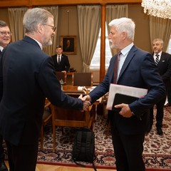 Prezident republiky přijal předsedu vlády a ministra financí, Pražský hrad, 9.12.2024, foto: Tomáš Fongus