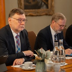 Prezident republiky přijal předsedu vlády a ministra financí, Pražský hrad, 9.12.2024, foto: Tomáš Fongus