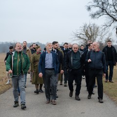 Návštěva prezidenta republiky a paní Evy Pavlové v Jihomoravském kraji, soutok Moravy a Dyje, 25.2.2025, foto: Tomáš Fongus