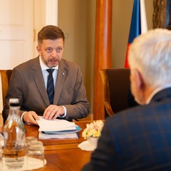 Přijetí ministra vnitra a 1. místopředsedy vlády, Pražský hrad, 27.3.2025, foto: Tomáš Fongus