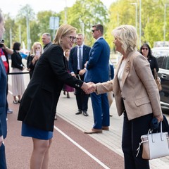 Návštěva Královéhradeckého kraje, stadion Malšovická aréna, Hradec Králové, 23.4.2025, foto: Tomáš Fongus
