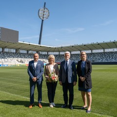 Návštěva Královéhradeckého kraje, stadion Malšovická aréna, Hradec Králové, 23.4.2025, foto: Tomáš Fongus