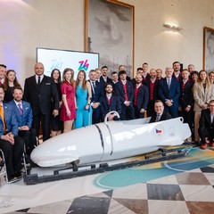 Slavnostní podpis přihlášky na XXV. zimní olympijské hry, Míčovna Pražského hradu, 1.4.2025, foto: Tomáš Fongus