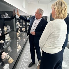 Návštěva Královéhradeckého kraje, Galerie minerálů, Dvůr Králové nad Labem, 24.4.2025, foto: archiv KMPR
