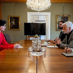 Prezident republiky přijal nejvyšší státní zástupkyni Lenku Bradáčovou, Pražský hrad, 14.5.2025, foto: Zuzana Bönisch
