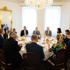 Prezident republiky se na Pražském hradě setkal s nejvyššími ústavními činiteli, Pražský hrad, 22.5.2025, foto: Tomáš Fongus