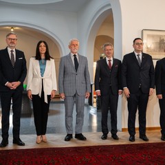 Prezident republiky se na Pražském hradě setkal s nejvyššími ústavními činiteli, Pražský hrad, 22.5.2025, foto: Tomáš Fongus