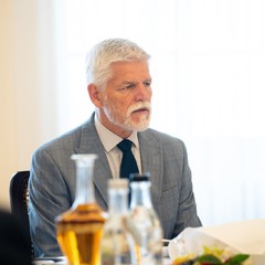 Prezident republiky se na Pražském hradě setkal s nejvyššími ústavními činiteli, Pražský hrad, 22.5.2025, foto: Tomáš Fongus