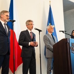 Prezident republiky se na Pražském hradě setkal s nejvyššími ústavními činiteli, Pražský hrad, 22.5.2025, foto: Tomáš Fongus