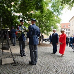 Státní návštěva královského páru Nizozemského království v České republice, pomník Milady Horákové, Praha, 4.6.2025, foto: Tomáš Fongus