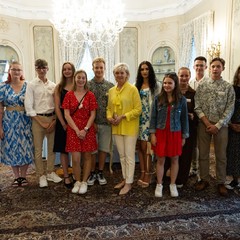 Setkání prezidenta republiky a paní Evy Pavlové s mladými aktivními občany z regionů, zámek Lány, 15.7.2025, foto: Zuzana Bönisch
