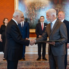 Přijetí nových velvyslanců, J.E. pan Shehryar Akbar Khan, nový mimořádný a zplnomocněný velvyslanec Pákistánské islámské republiky, foto: Tomáš Fongus, 18.8.2025
