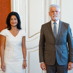 Přijetí nových velvyslanců, J.E. paní Mina Noor, nová mimořádná a zplnomocněná velvyslankyně Nizozemského království, foto: Tomáš Fongus, 18.8.2025