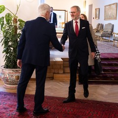 Jednání prezidenta republiky s lídrem koalice Spolu a předsedou ODS, Petrem Fialou, Pražský hrad, 5.10.2025, foto: Zuzana Bönisch