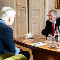 Jednání prezidenta republiky s lídrem koalice Spolu a předsedou ODS, Petrem Fialou, Pražský hrad, 5.10.2025, foto: Zuzana Bönisch