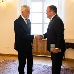 Jednání prezidenta republiky s předsedou KDU-ČSL, Markem Výborným, Pražský hrad, 5.10.2025, foto: Zuzana Bönisch