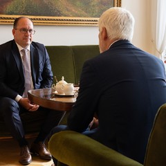 Jednání prezidenta republiky s předsedou KDU-ČSL, Markem Výborným, Pražský hrad, 5.10.2025, foto: Zuzana Bönisch