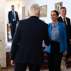 Jednání prezidenta republiky s předsedkyní TOP 09, Markétou Pekarovou Adamovou, Pražský hrad, 5.10.2025, foto: Zuzana Bönisch