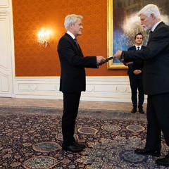 J.E. pan Peter Matthias Reuss, nový mimořádný a zplnomocněný velvyslanec Spolkové republiky Německo, 8.10.2025, foto: Zuzana Bönisch
