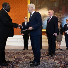 J.E. pan Augusto Artur António Da Silva, nový mimořádný a zplnomocněný velvyslanec Republiky Guinea-Bissau, Pražský hrad, 23.10.2025, foto: Zuzana Bönisch