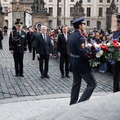 Položení věnce k soše T. G. Masaryka, Hradčanské náměstí, 28.10.2025, foto: Zuzana Bönisch
