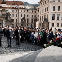 Položení věnce k soše T. G. Masaryka, Hradčanské náměstí, 28.10.2025, foto: Zuzana Bönisch