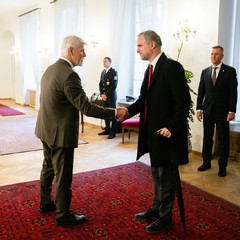 Jednání prezidenta republiky s předsedou Pirátů, Zdeňkem Hřibem, Pražský hrad, 6.10.2025, foto: Tomáš Fongus