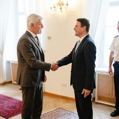 Jednání prezidenta republiky s předsedou Motoristů, Petrem Macinkou, Pražský hrad, 6.10.2025, foto: Tomáš Fongus