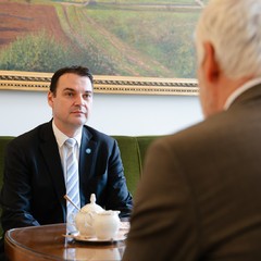 Jednání prezidenta republiky s předsedou Motoristů, Petrem Macinkou, Pražský hrad, 6.10.2025, foto: Tomáš Fongus