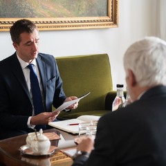Přijetí ministra průmyslu a obchodu L. Vlčka, Pražský hrad, 13.10.2025, foto: Tomáš Fongus