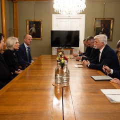 Prezident republiky přijal předsedkyni Sdružení místních samospráv ČR, Pražský hrad, 25.11.2025, foto: Zuzana Bönisch