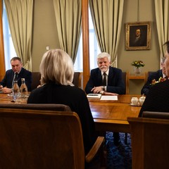 Prezident republiky přijal předsedkyni Sdružení místních samospráv ČR, Pražský hrad, 25.11.2025, foto: Zuzana Bönisch
