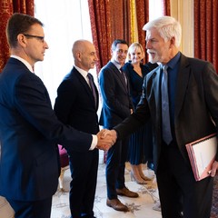 Prezident republiky přijal hejtmany a primátora hl. m. Prahy