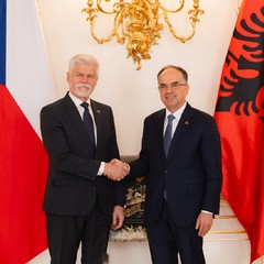 Oficiální návštěva prezidenta Albánie, Pražský hrad, 19.11.2025, foto: Tomáš Fongus