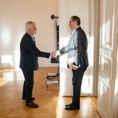 Přijetí Borise Šťastného, kandidáta na ministra sportu, prevence a zdraví, Pražský hrad, 8.12.2025, foto: Tomáš Fongus