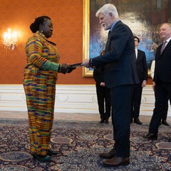 J.E. paní Theresa Adjei-Mensah, nová mimořádná a zplnomocněná velvyslankyně Ghanské republiky, Pražský hrad, 14.1.2026, foto: Zuzana Bönisch