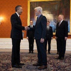 J.E. pan Kairat Abdrakhmanov, nový mimořádný a zplnomocněný velvyslanec Republiky Kazachstán, Pražský hrad, 14.1.2026, foto: Zuzana Bönisch