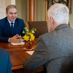 Prezident republiky přijal předsedu Akademie věd České republiky, Pražský hrad, 10.2.2026, foto: Zuzana Bönisch