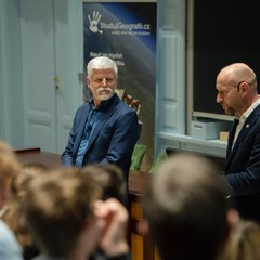 Debata na Přírodovědecké fakultě Univerzity Karlovy, 24.2.2026, foto: Zuzana Bönisch